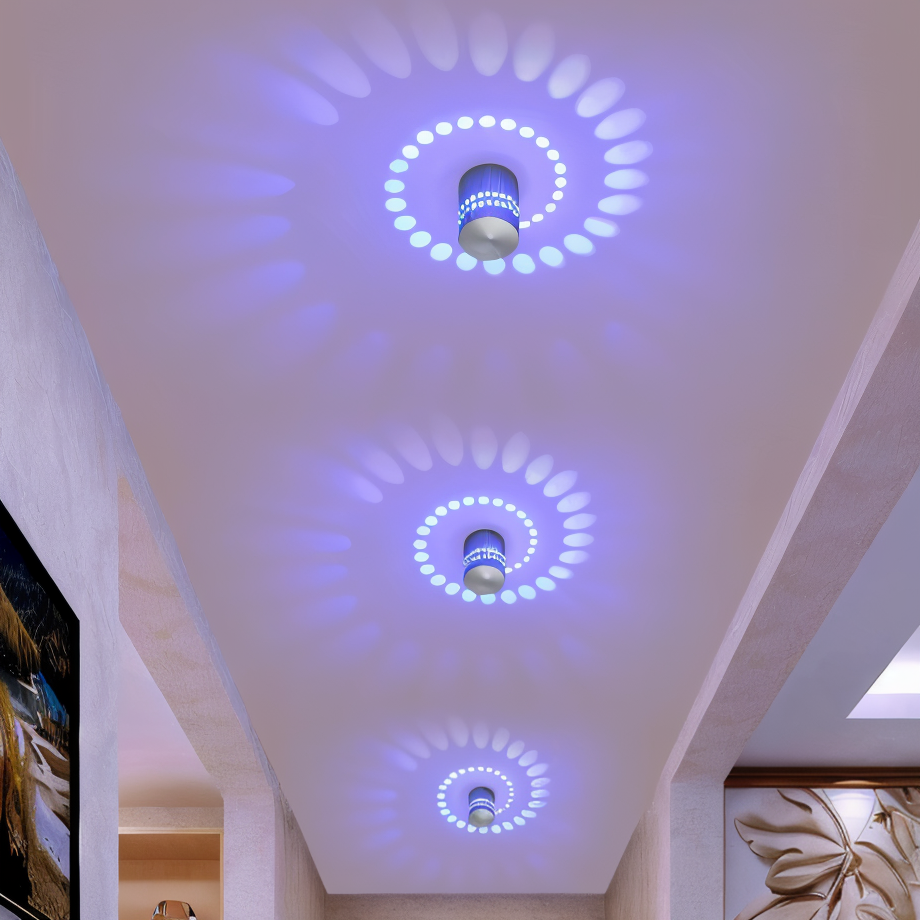 Mosrugs | LuminBlast LED Wall Light – Colourful Spiral Cylinder Wall Lamp for Modern Indoor Lighting
