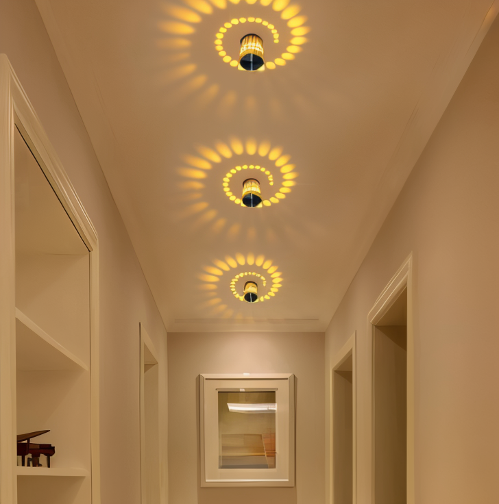 Mosrugs | LuminBlast LED Wall Light – Colourful Spiral Cylinder Wall Lamp for Modern Indoor Lighting