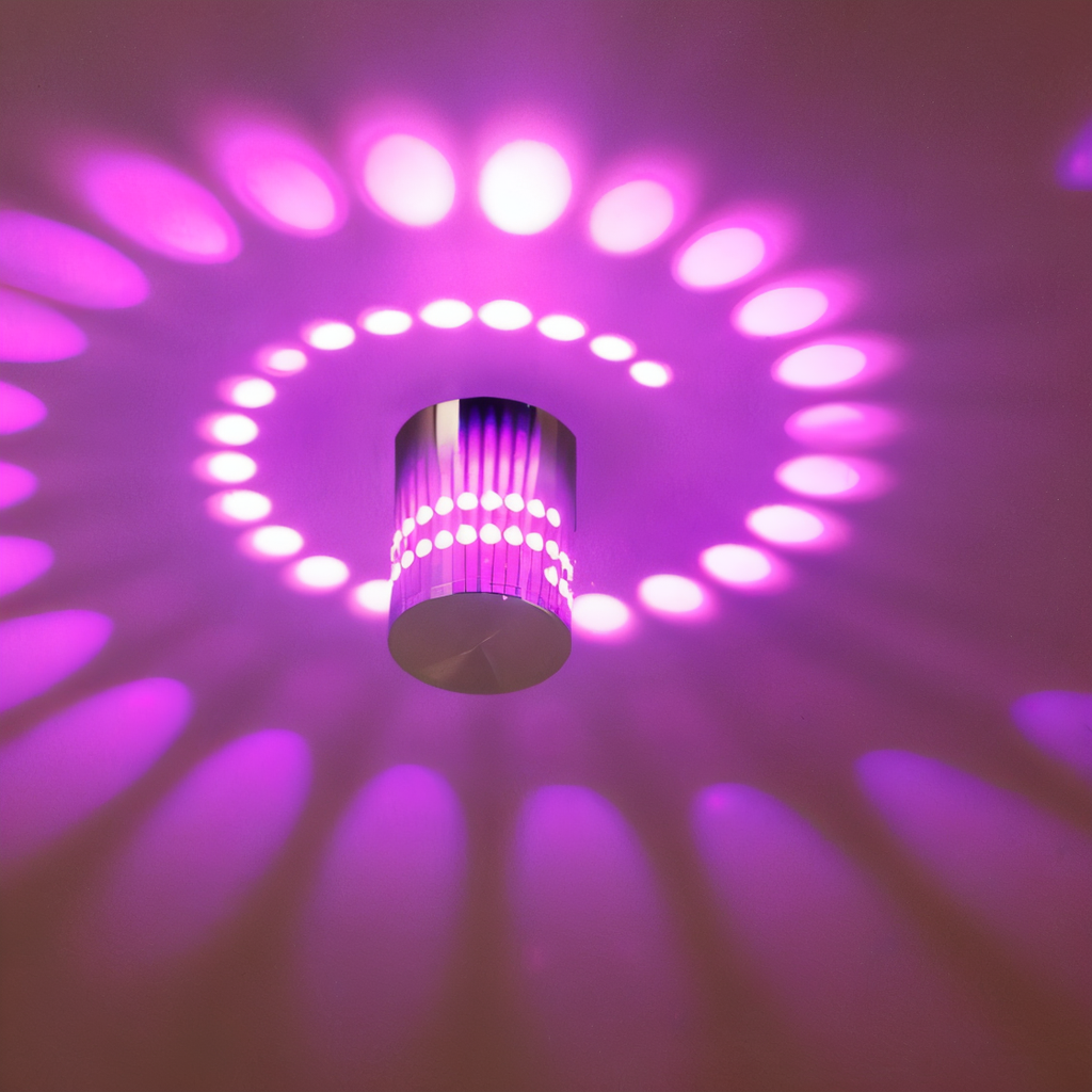 Mosrugs | LuminBlast LED Wall Light – Colourful Spiral Cylinder Wall Lamp for Modern Indoor Lighting