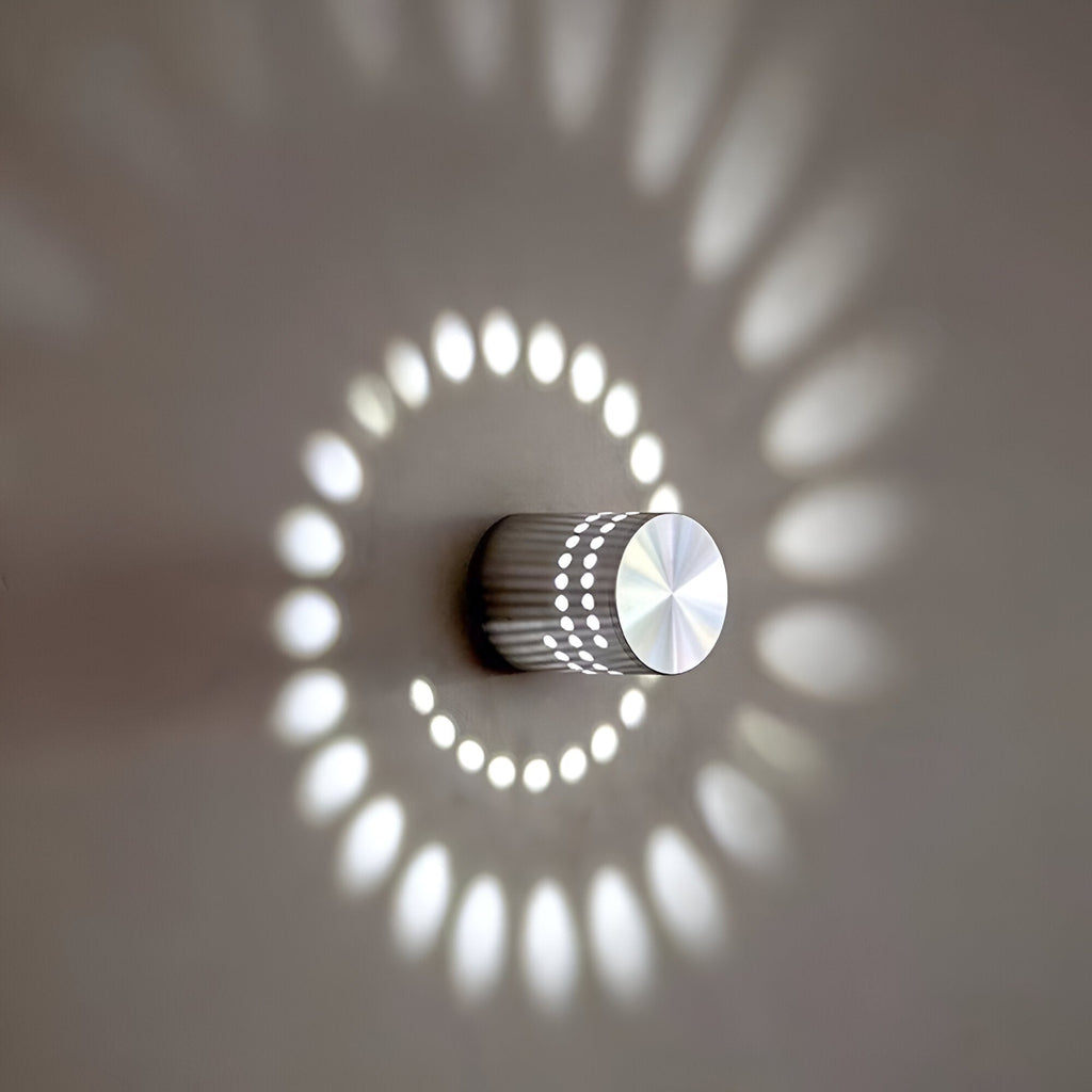 Mosrugs | LuminBlast LED Wall Light – Colourful Spiral Cylinder Wall Lamp for Modern Indoor Lighting