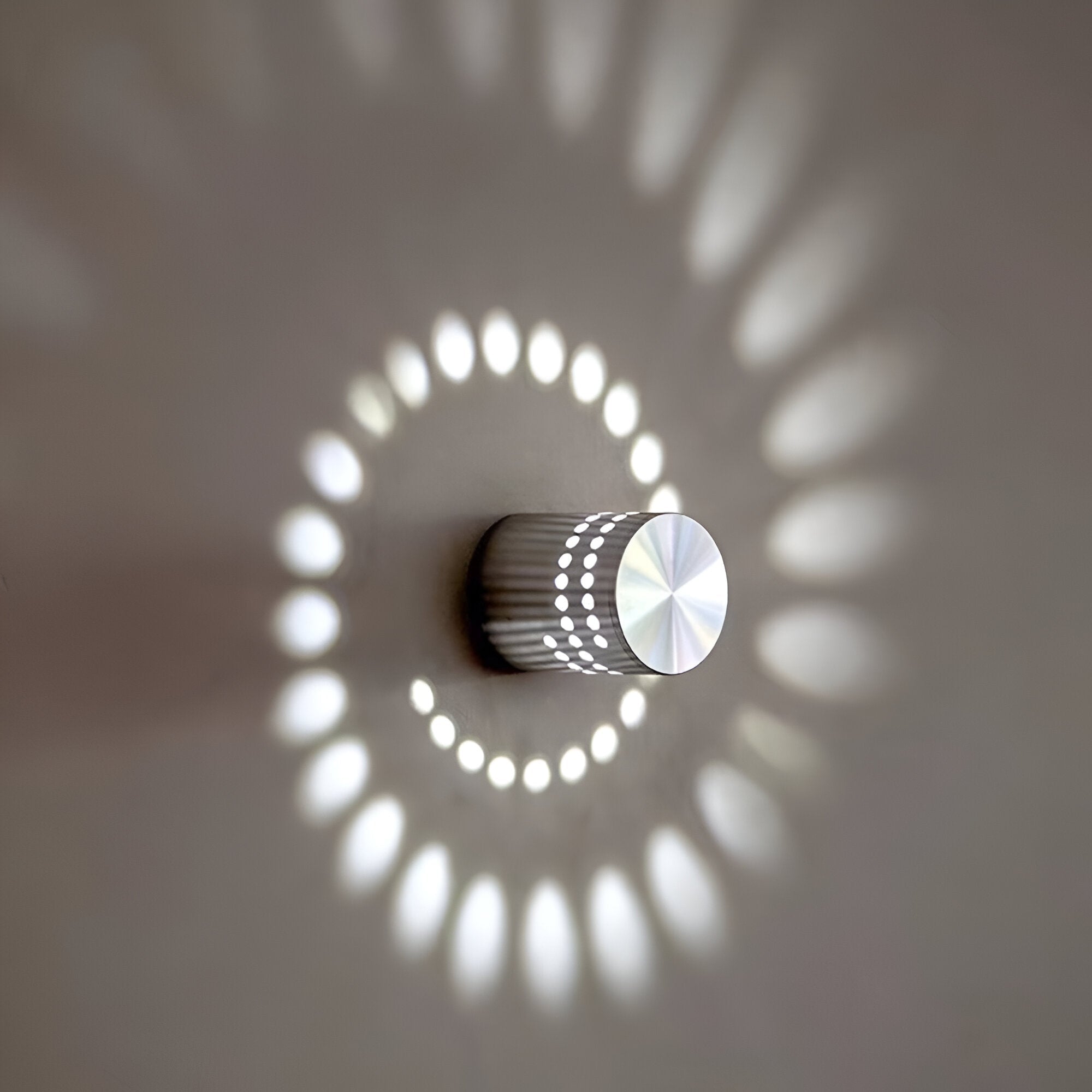 Mosrugs | LuminBlast LED Wall Light – Colourful Spiral Cylinder Wall Lamp for Modern Indoor Lighting