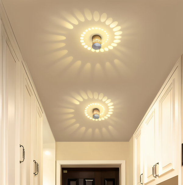 Mosrugs | LuminBlast LED Wall Light – Colourful Spiral Cylinder Wall Lamp for Modern Indoor Lighting