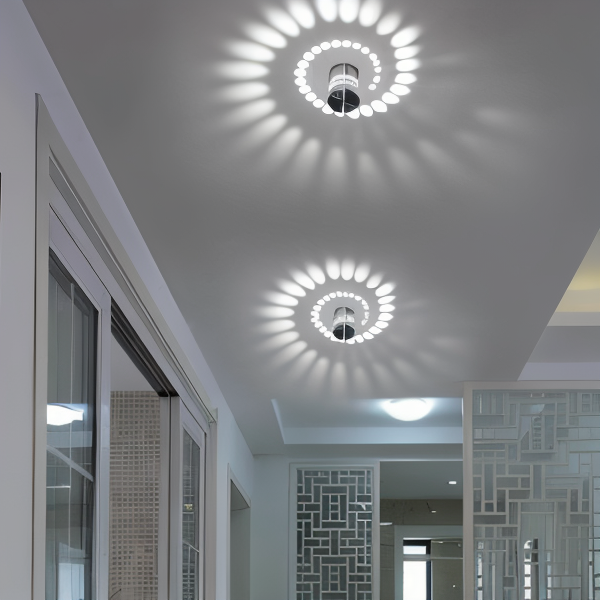 Mosrugs | LuminBlast LED Wall Light – Colourful Spiral Cylinder Wall Lamp for Modern Indoor Lighting