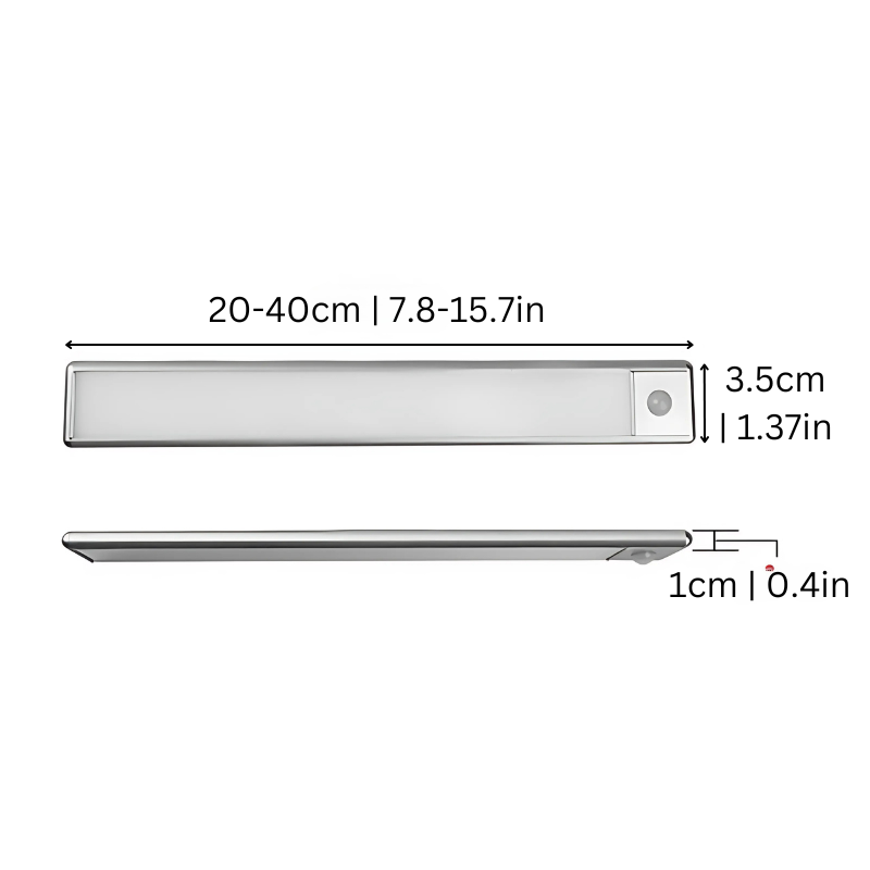 Mosrugs | Magnetic Motion Sensor Light | Modern Silver Design, USB Rechargeable & Easy to Install for Home Safety and Ambiance
