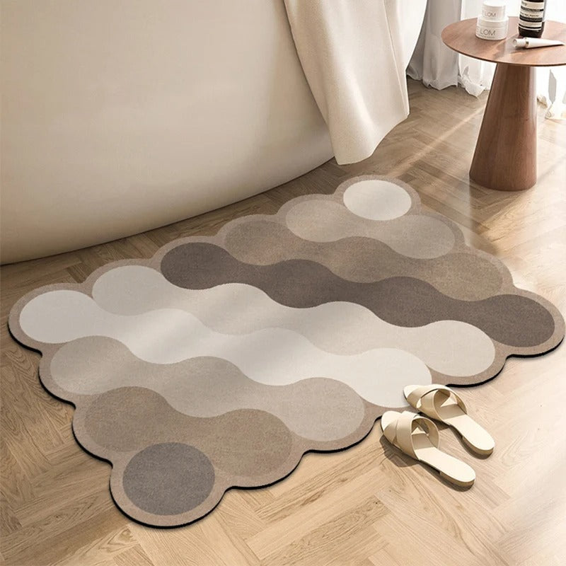 Mosrugs | Luxury Diatomite Bathroom Mat – Quick-Dry Non-Slip Shower Mat in Beige