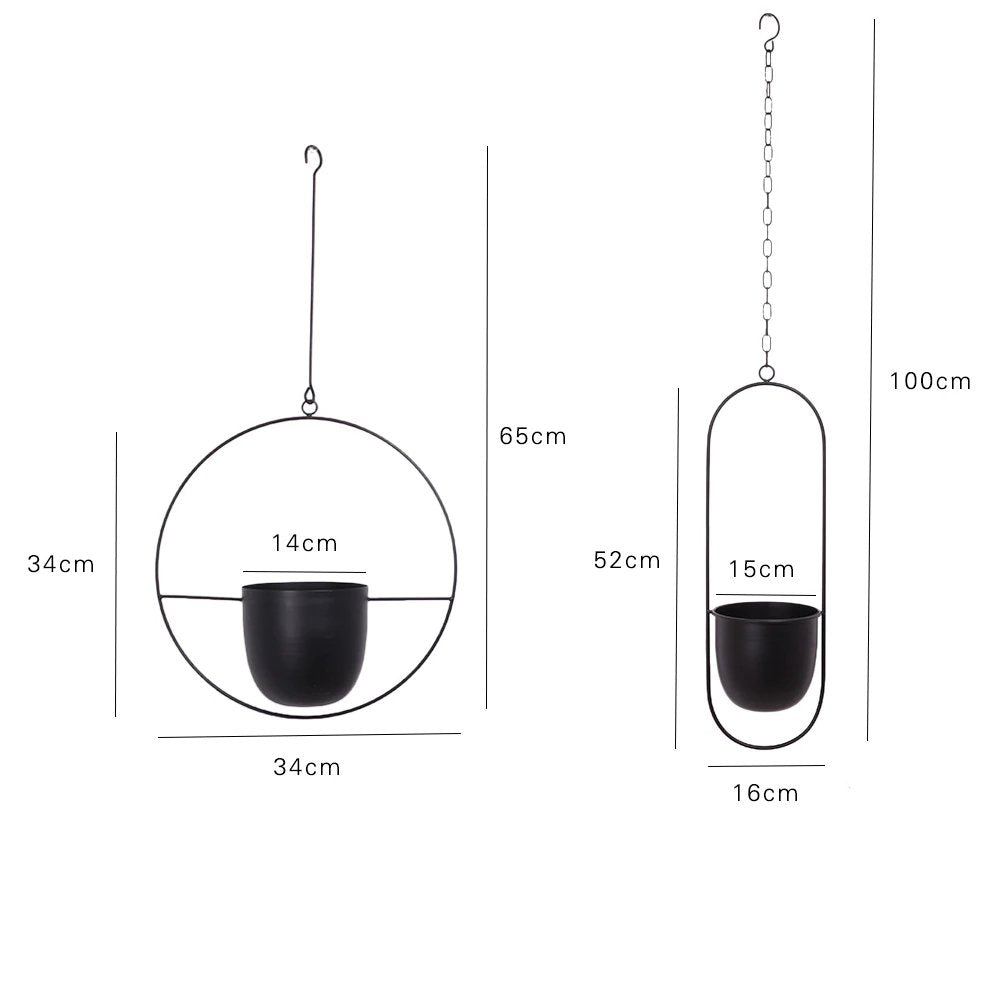 Mosrugs | DecoBloom Hanging Planter – Elegant Indoor & Outdoor Metal Plant Pot with Chain