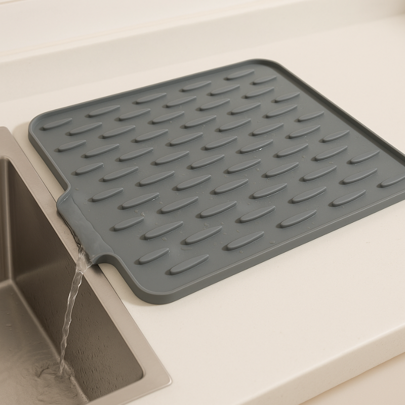 Mosrugs | Heat-Proof Silicone Drying Mat | Fast Drying, Slip-Free & Space-Saving for Kitchen Organization