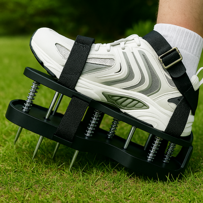 Mosrugs | Lawn Aerator Shoes | Adjustable Straps for Healthier Roots & Thicker Grass without Heavy Tools