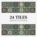 Mosrugs | Mandaluxe – 24-Piece European Mandala Tile Set | Peel & Stick Decorative Vinyl Tiles