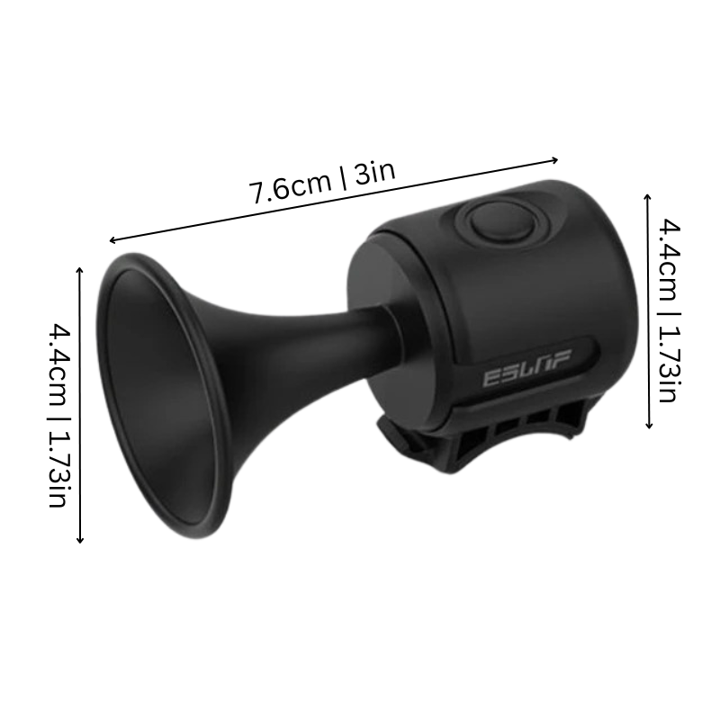 Mosrugs | Powerful 120 dB Bike Horn | Waterproof, Shock-Resistant & Easy Tool-Free Installation for Safe Riding in Any Weather