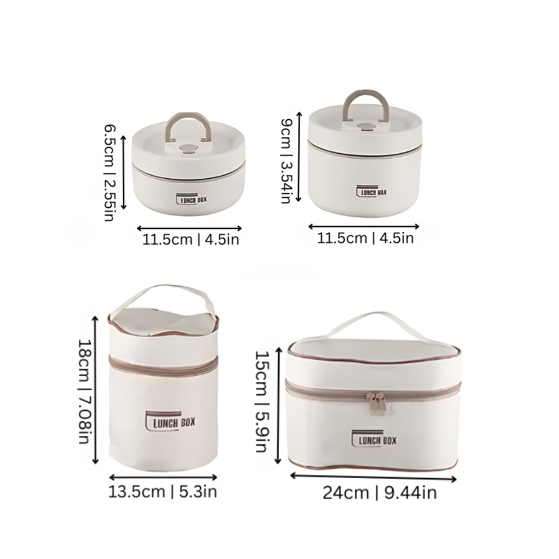 Mosrugs | Durable Stainless Steel Lunch Box Set | Leak-Proof, Insulated & Perfect for Professionals, Students, and Family Outings