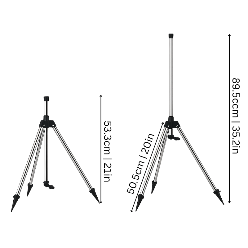 Mosrugs | High-Pressure Rotating Tripod Sprinkler | 360° Coverage, Adjustable Height & Quick Setup for Garden Care and Summer Fun