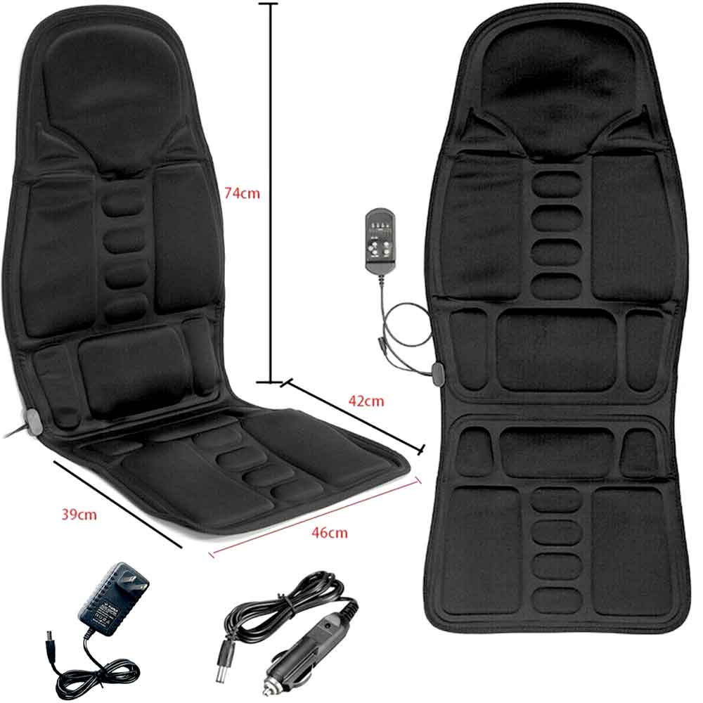 Mosrugs | 8-Mode Heated Massage Chair Pad for Back, Neck & Full-Body Relaxation – Perfect for Car & Home