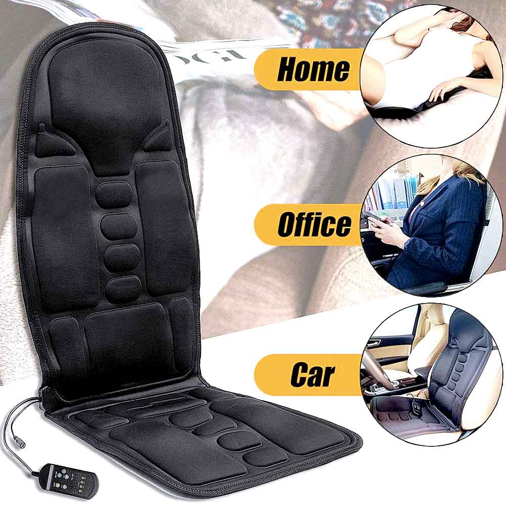 Mosrugs | 8-Mode Heated Massage Chair Pad for Back, Neck & Full-Body Relaxation – Perfect for Car & Home
