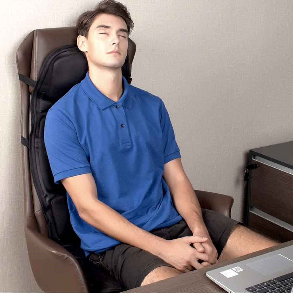 Mosrugs | 8-Mode Heated Massage Chair Pad for Back, Neck & Full-Body Relaxation – Perfect for Car & Home