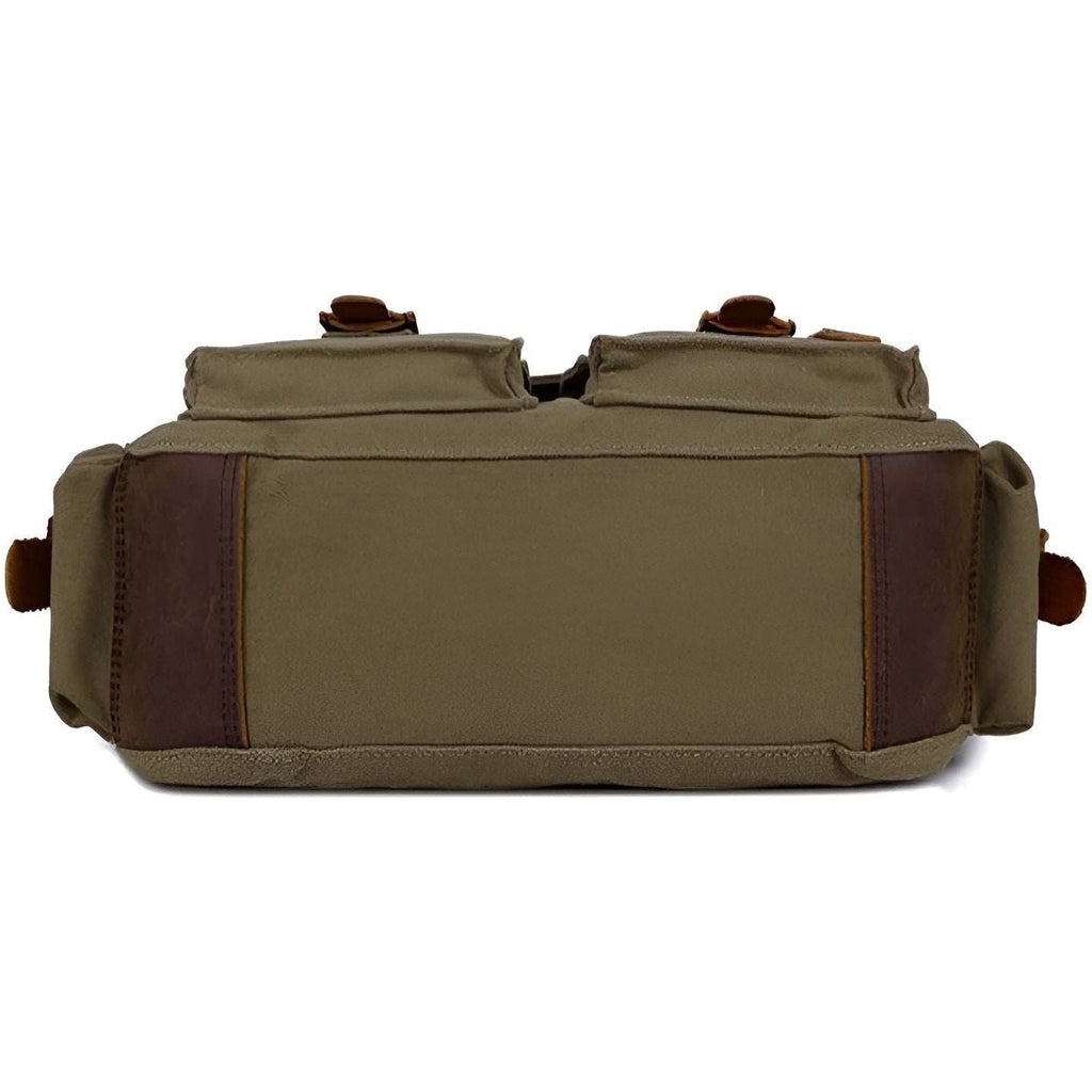 Mosrugs | Michael Bag – Vintage Canvas Messenger Bag for Men with Leather Accents