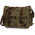 Mosrugs | Michael Bag – Vintage Canvas Messenger Bag for Men with Leather Accents