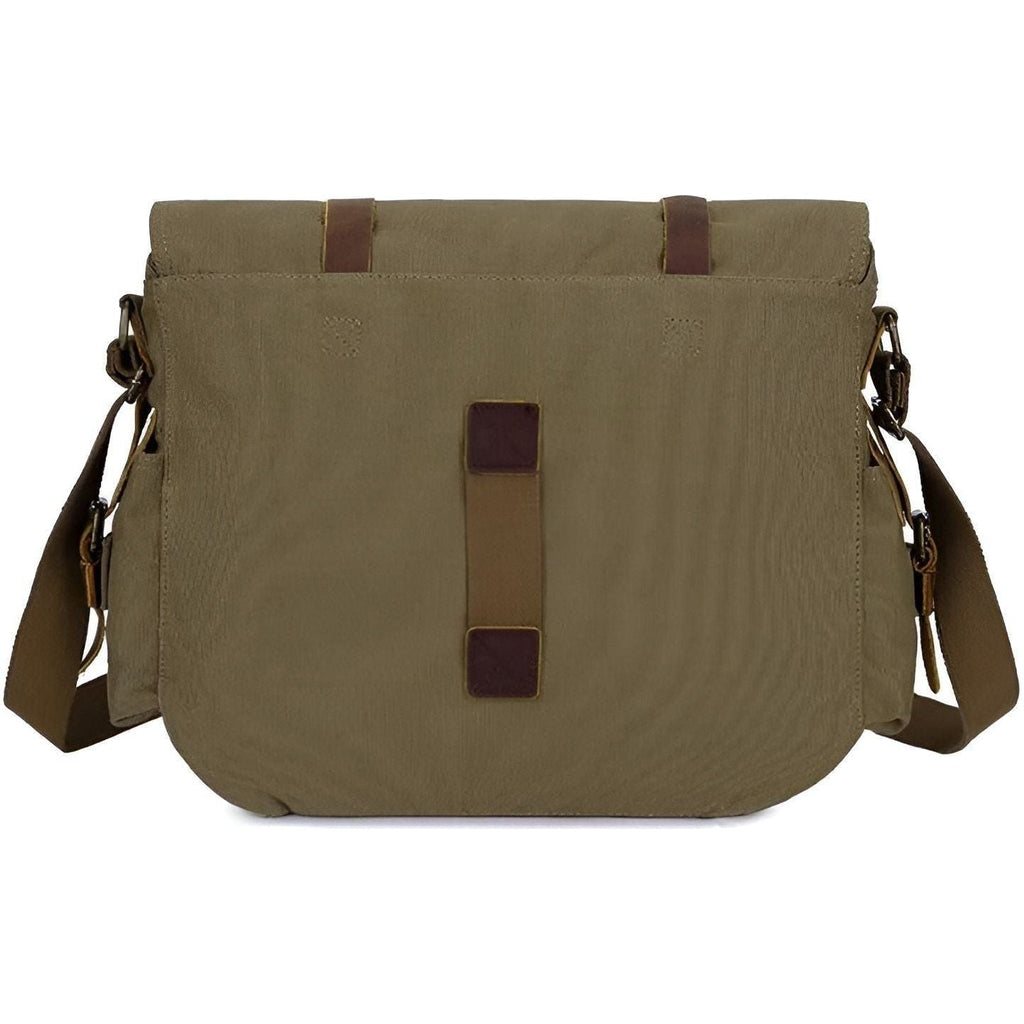 Mosrugs | Michael Bag – Vintage Canvas Messenger Bag for Men with Leather Accents