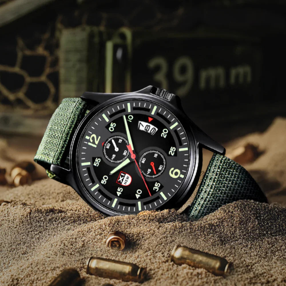 Mosrugs | Military Quartz Watch – Lightweight Tactical Nylon Strap Watch for Men