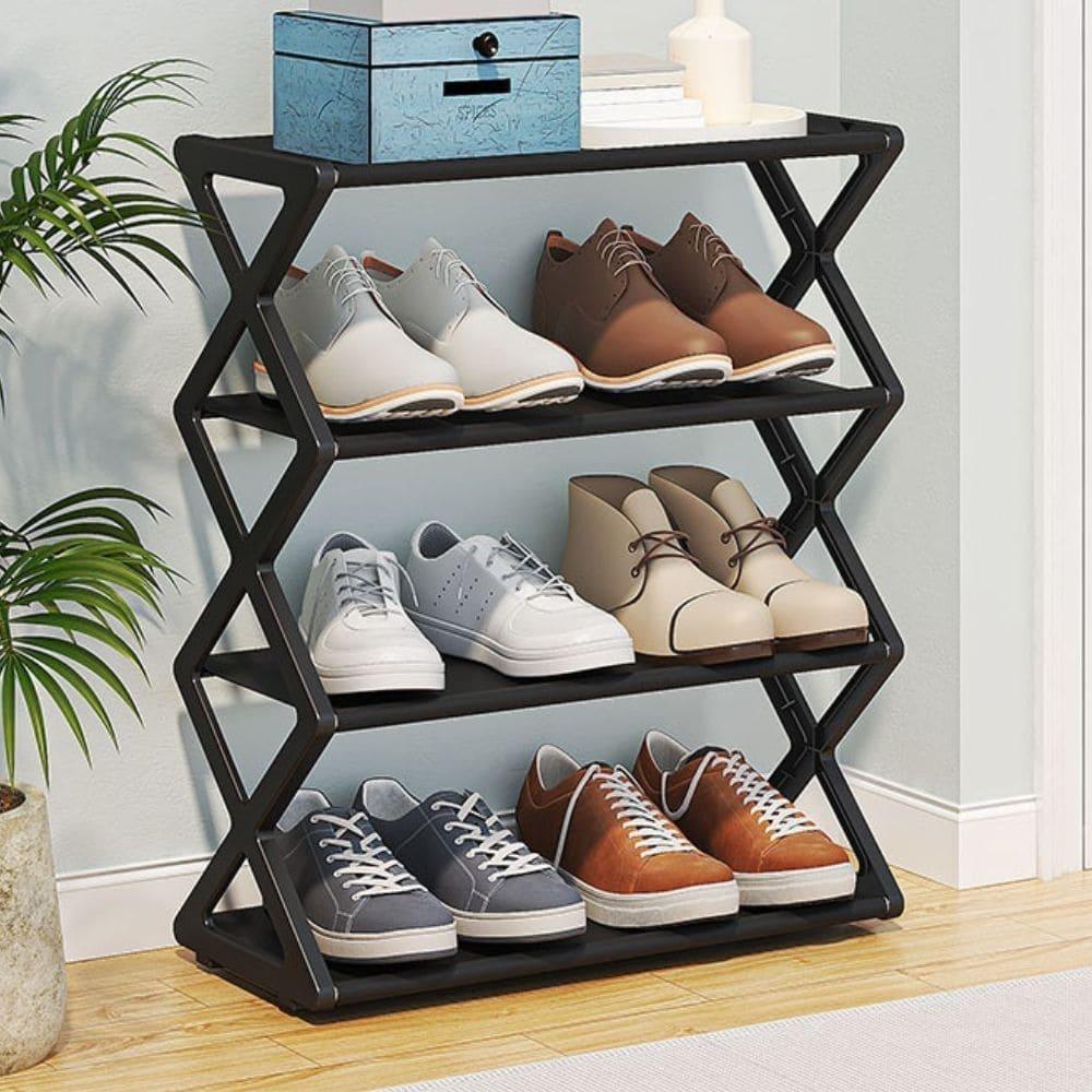 Mosrugs | Minimalist 4-Tier Shoe Rack – Compact, Modern & Eco-Friendly Shoe Storage Shelf
