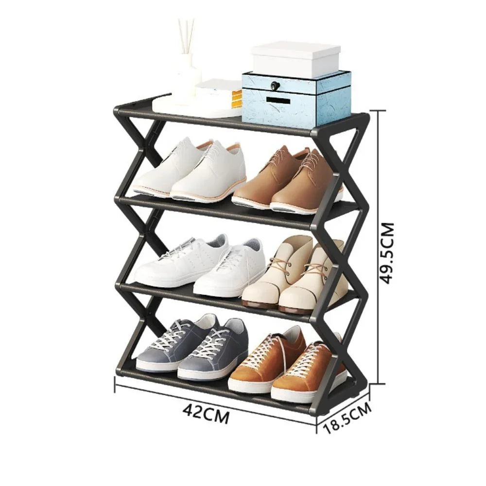 Mosrugs | Minimalist 4-Tier Shoe Rack – Compact, Modern & Eco-Friendly Shoe Storage Shelf