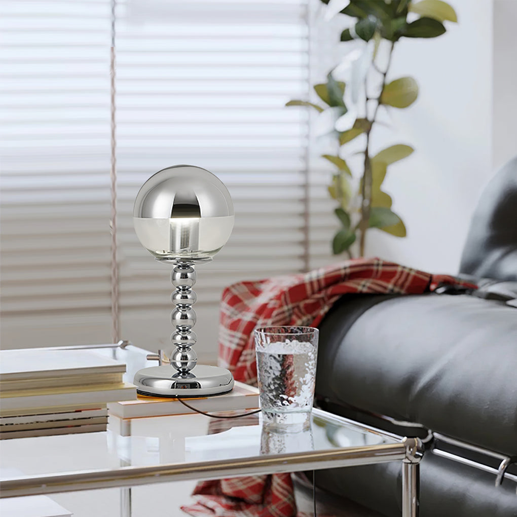 Mosrugs | MirrorGlow – Minimalist Chrome Table Lamp