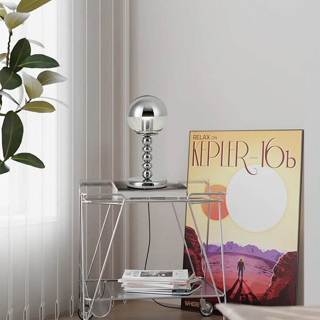 Mosrugs | MirrorGlow – Minimalist Chrome Table Lamp