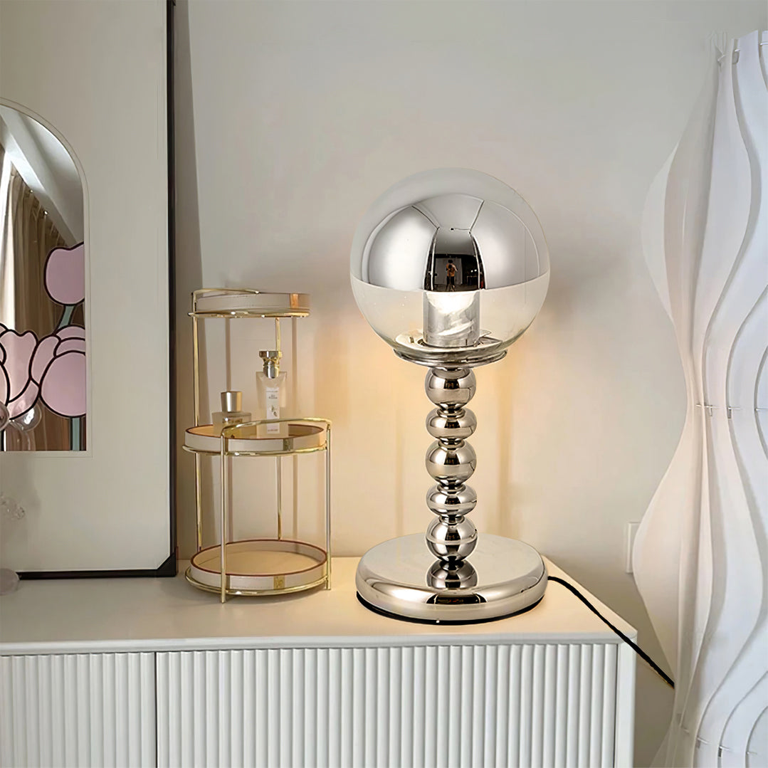 Mosrugs | MirrorGlow – Minimalist Chrome Table Lamp