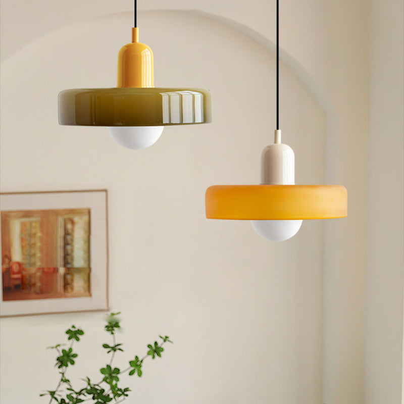 Mosrugs | Coloured Glass Pendant Light – Elegant Bauhaus-Style Hanging Lamp for Living Room & Dining Area