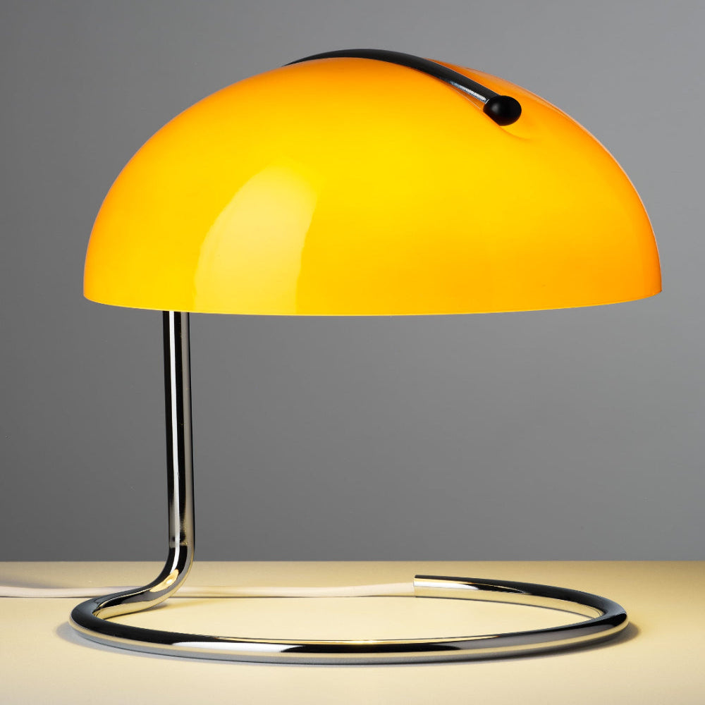 Mosrugs | Mid-Century Modern Desk Lamp – Retro Orange Dome Design with USB Power