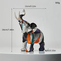 Mosrugs | Mosaic Majesty Elephant Figurine – Handcrafted Artistic Elephant Sculpture for Home & Office Decor
