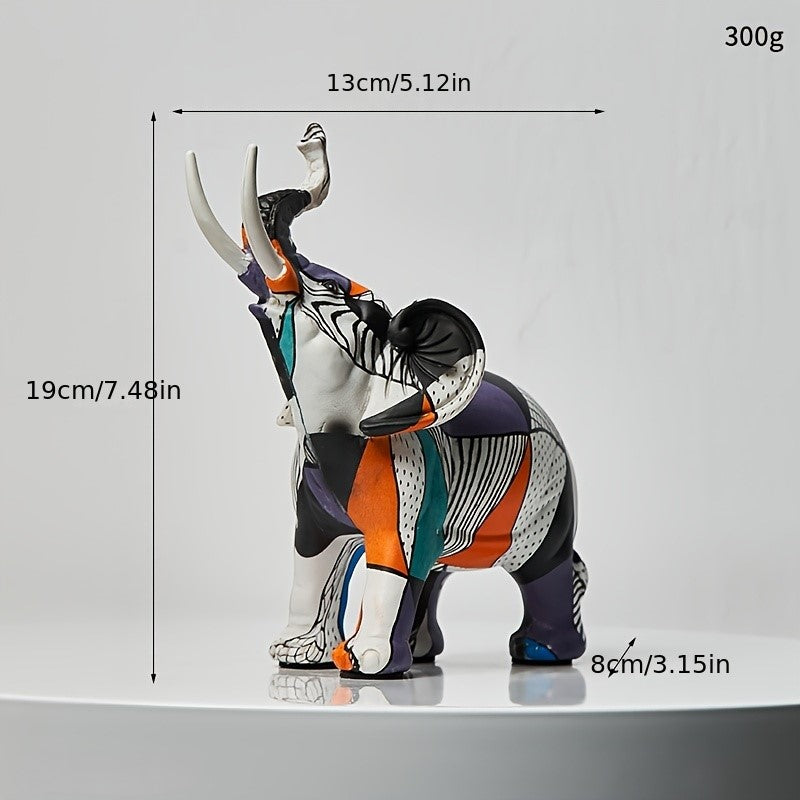 Mosrugs | Mosaic Majesty Elephant Figurine – Handcrafted Artistic Elephant Sculpture for Home & Office Decor