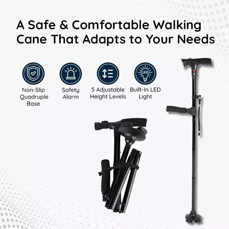 1Mosrugs | Multi-Functional Foldable LED Walking Cane