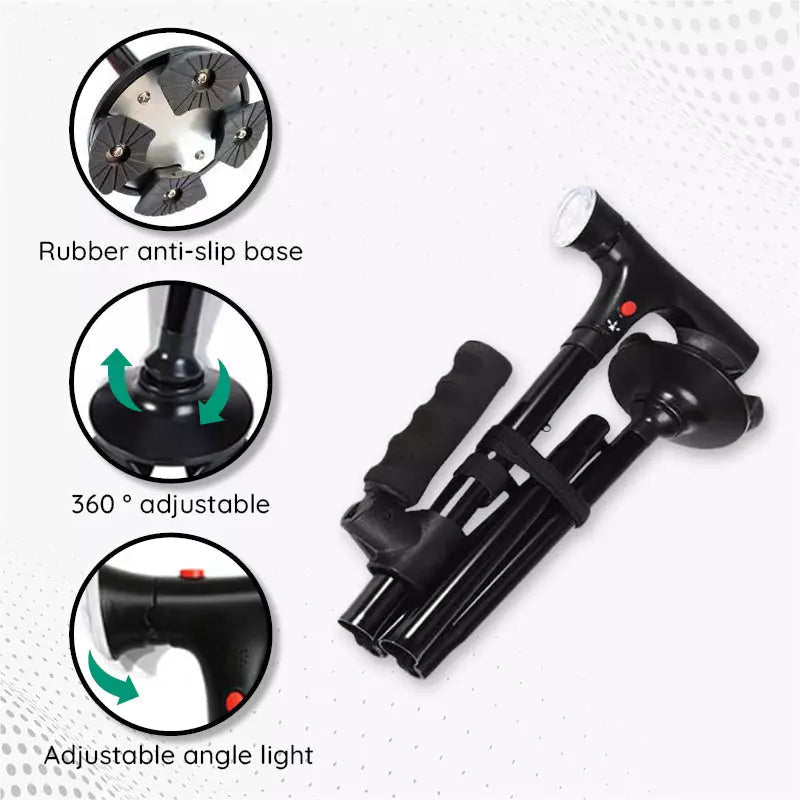 1Mosrugs | Multi-Functional Foldable LED Walking Cane