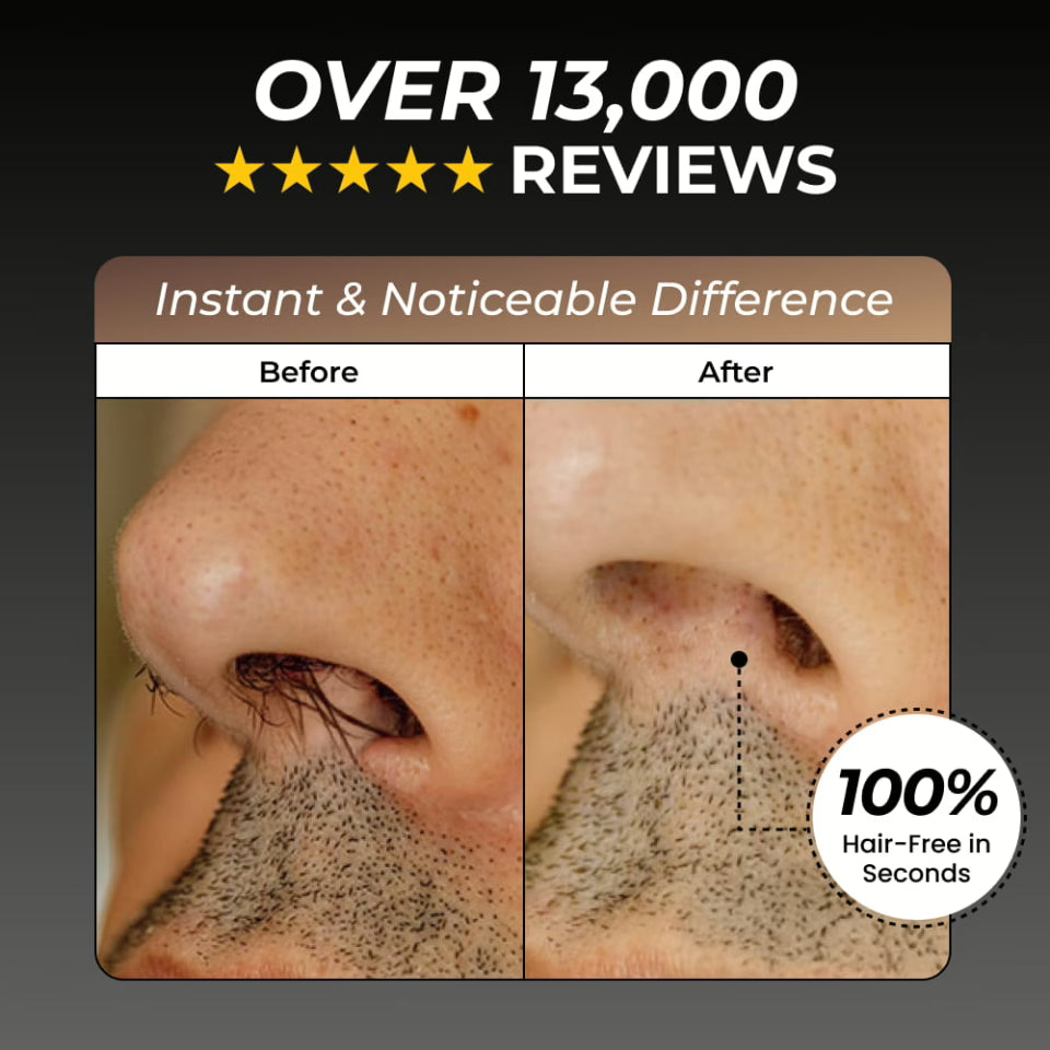 Mosrugs | Onyx Edge - Best Nose Hair Cutters for Men | USB-C Rechargeable, Painless & Quiet with a Waterproof Head for Travel & Daily Grooming