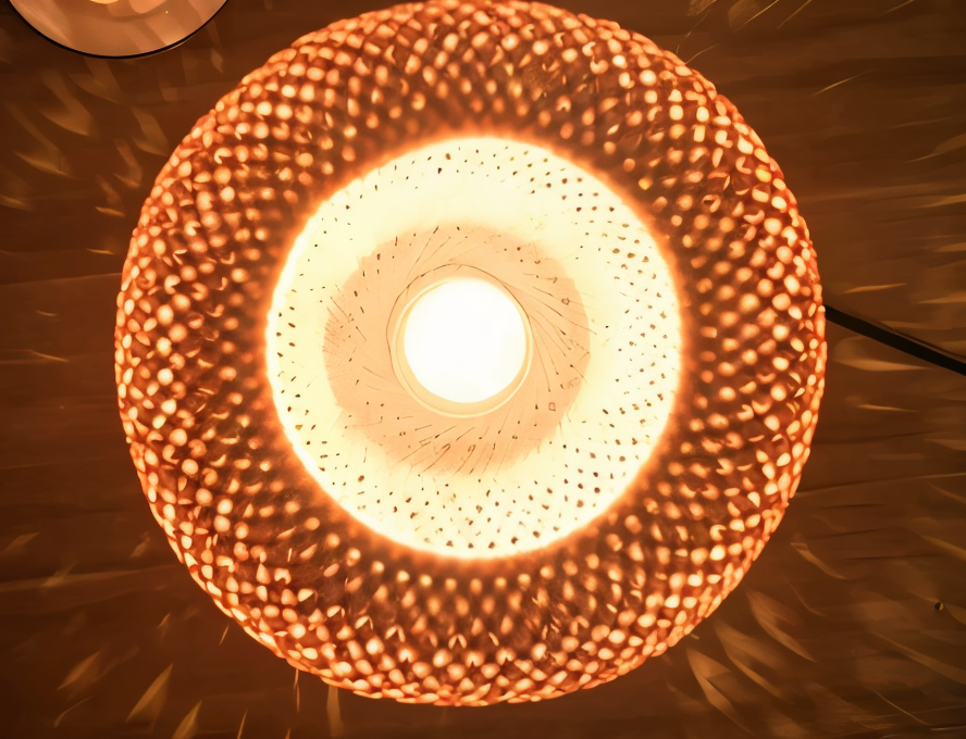 Mosrugs | NatureHue – Vintage Bamboo Table Lamp – Creative Woven Rattan Desk Light