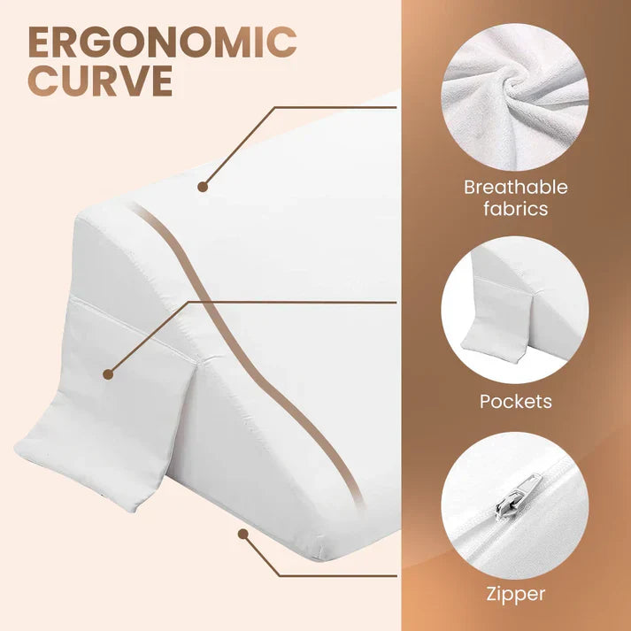Mosrugs | Gap Filler Wedge Pillow | Adjustable Height, Compact Design & Ideal for Twin, Queen, King Beds and Sofas