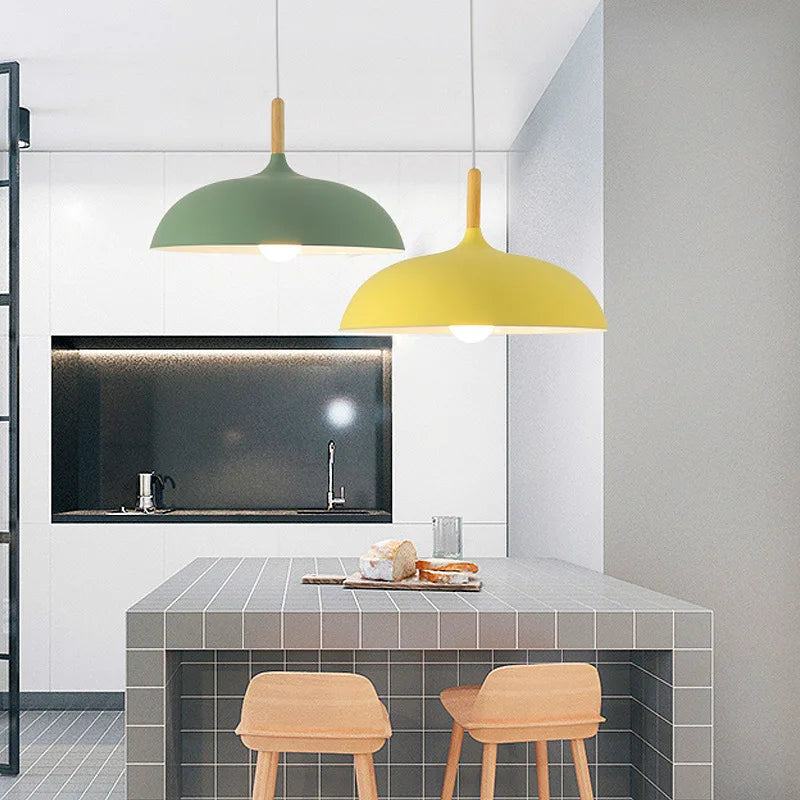 Mosrugs | NordicOak Scandinavian Oak Ceiling Light – Modern LED Pendant Lamp