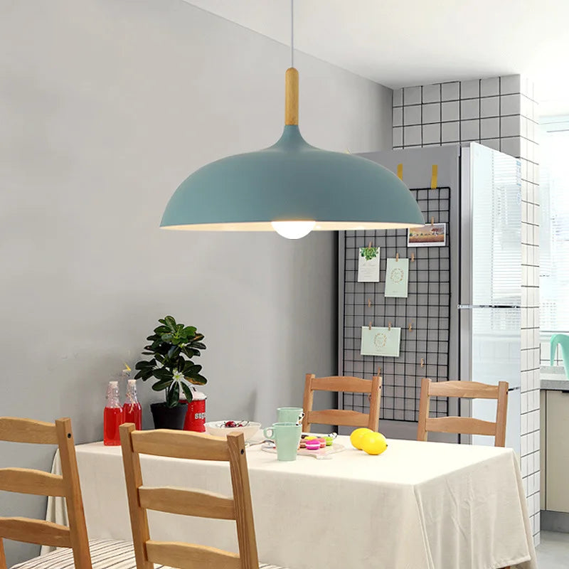 Mosrugs | NordicOak Scandinavian Oak Ceiling Light – Modern LED Pendant Lamp