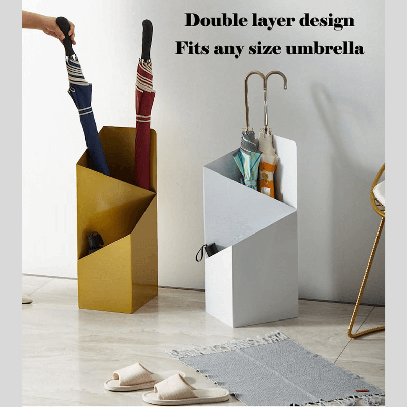 Mosrugs | DripFrame Umbrella Stand with Drip Tray – Scandinavian Minimalist Metal Umbrella Holder