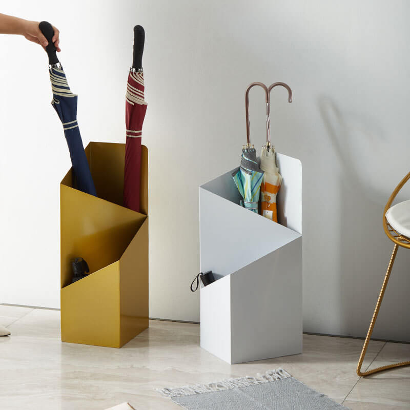 Mosrugs | DripFrame Umbrella Stand with Drip Tray – Scandinavian Minimalist Metal Umbrella Holder