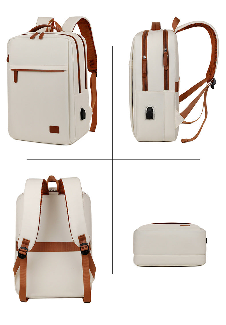 Mosrugs | TechPort Laptop Backpack with USB Charging Port – Water-Resistant Design for 15.6-Inch Laptops