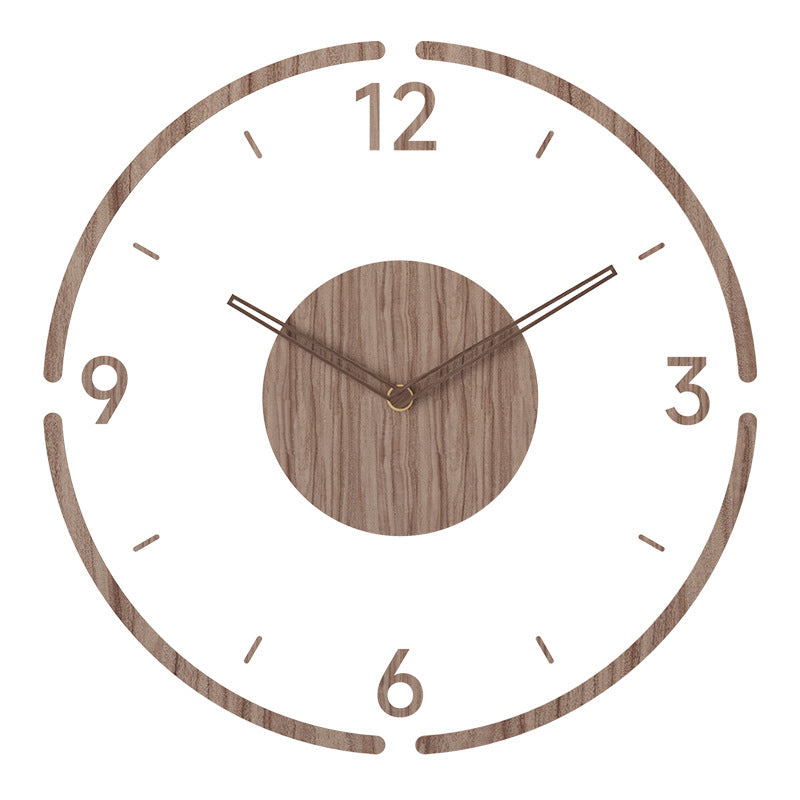 Mosrugs | WoodCraft | Nordic Solid Wood Wall Clock – Minimalist Silent Timepiece