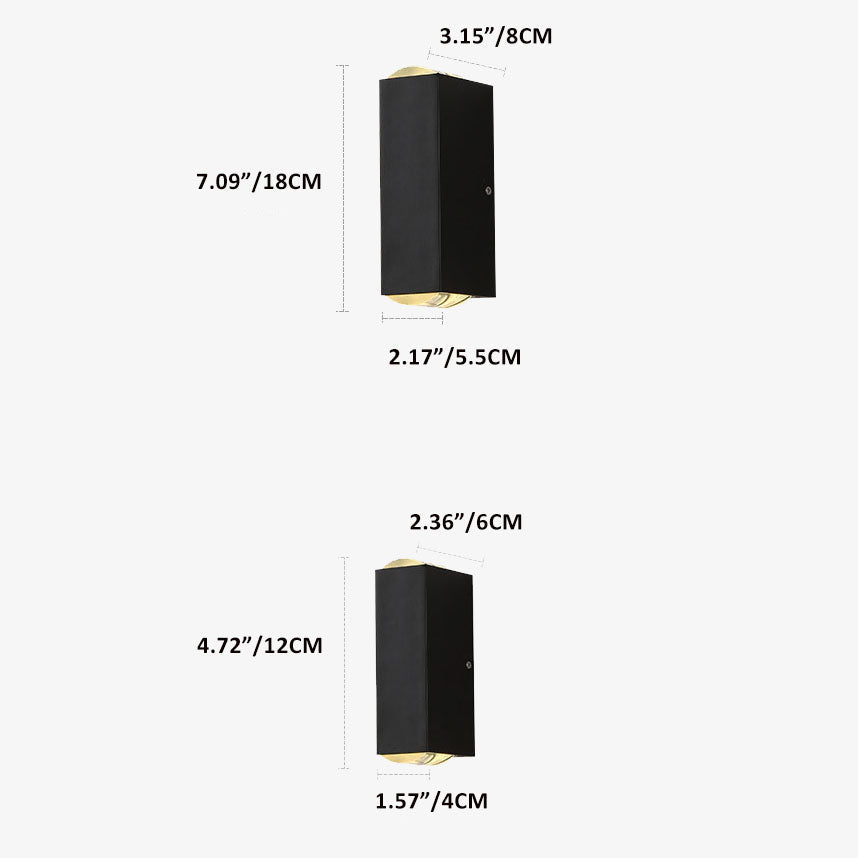 Mosrugs | LED Waterproof Outdoor Wall Sconce | Modern Rectangular Design. Energy-Efficient 600-1000 Lumens for Patios & Gardens