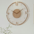 Mosrugs | WoodCraft | Nordic Solid Wood Wall Clock – Minimalist Silent Timepiece