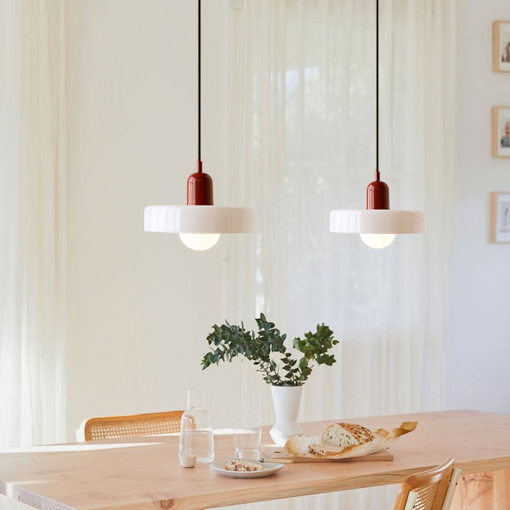 Mosrugs | Coloured Glass Pendant Light – Elegant Bauhaus-Style Hanging Lamp for Living Room & Dining Area