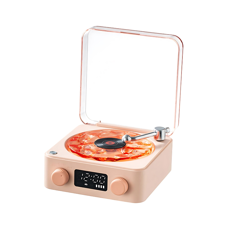 Mosrugs | Wireless Vinyl Record Player | Retro Design with Customizable Ambient Lighting for Home Entertainment