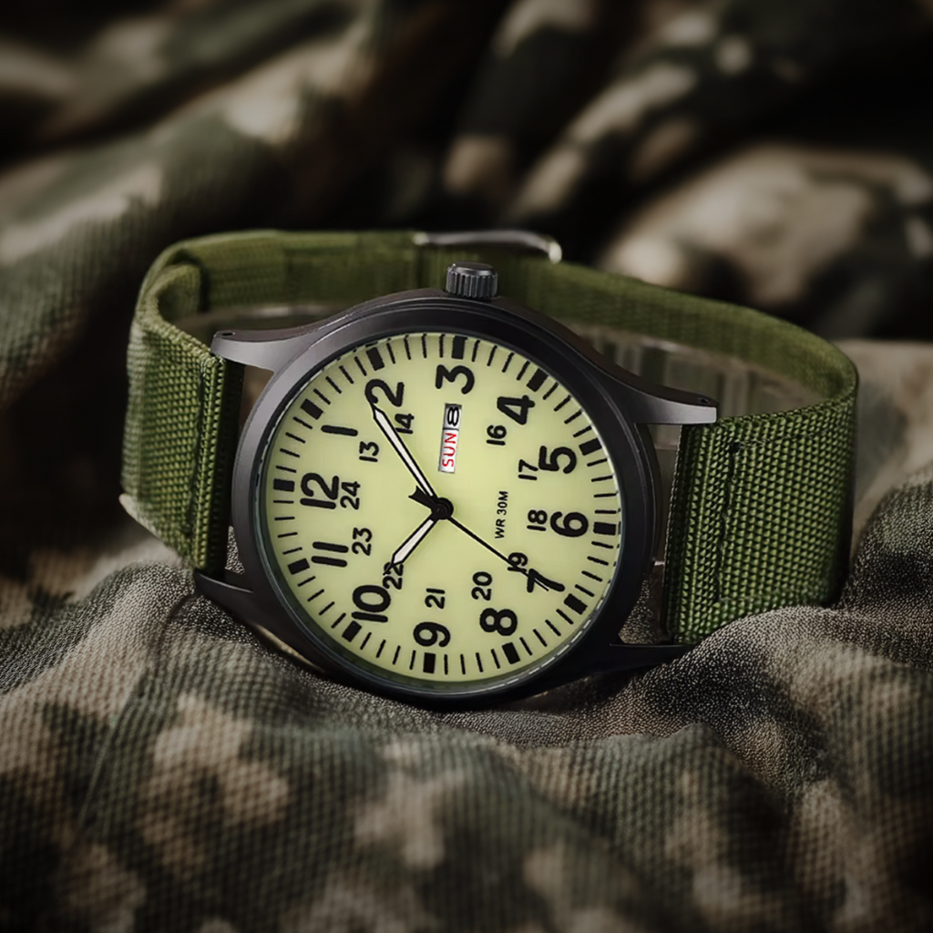 Mosrugs | Men’s Rugged Outdoor Watch – Waterproof Military-Style Stainless Steel Timepiece