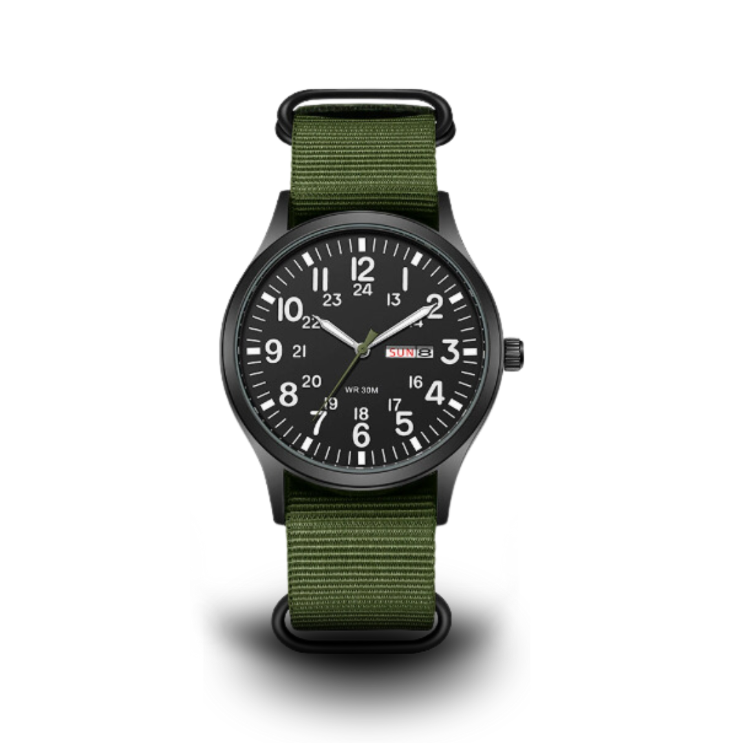 Mosrugs | Men’s Rugged Outdoor Watch – Waterproof Military-Style Stainless Steel Timepiece
