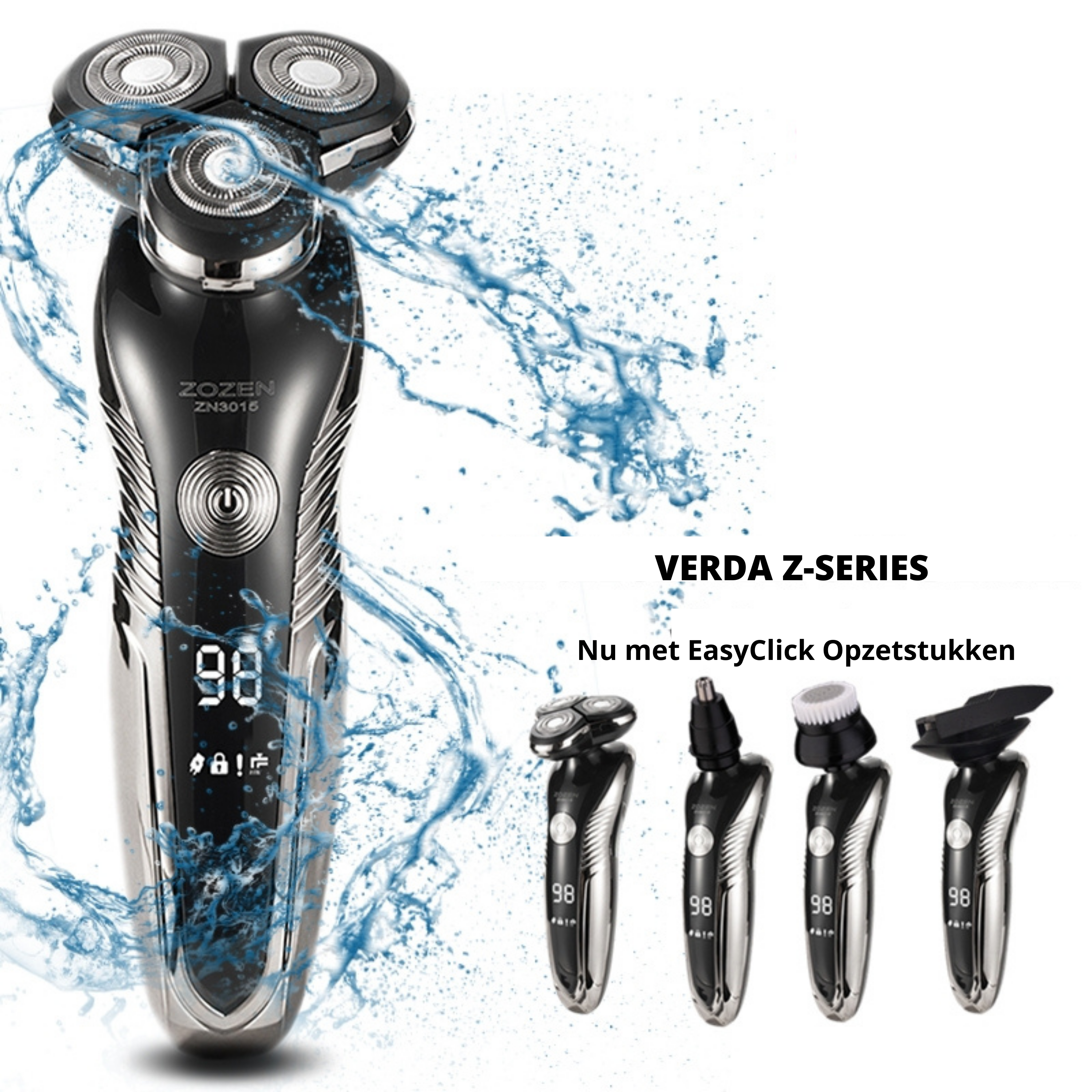 Mosrugs | Rechargeable Wet & Dry Electric Shaver for Men – Waterproof Grooming with LCD Display